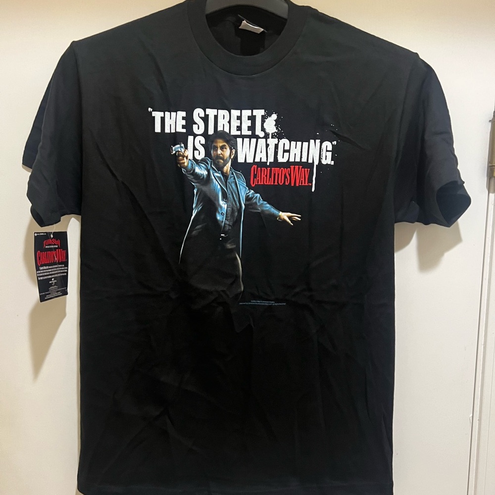CARLITO'S WAY Vintage T-Shirt, PACINO Shirt "THE STREET IS WATCHING" - NEW
